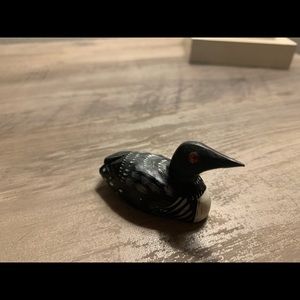 Hand carved and painted 🎨 wooden loon tiny 🐦